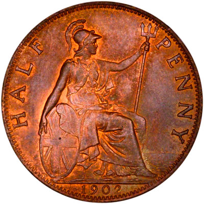 Reverse of 1902 Half Penny